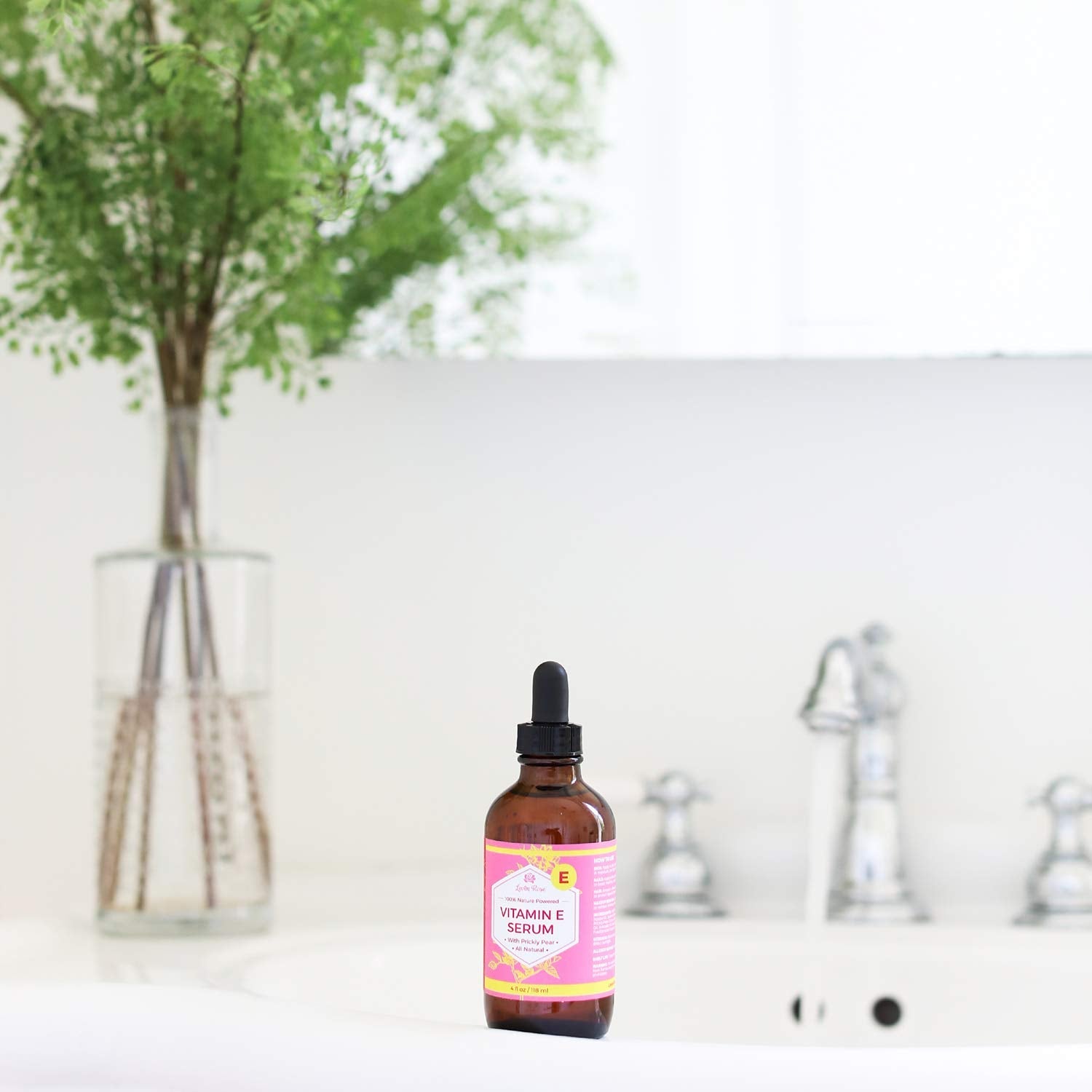 Leven Rose Vitamin E Oil Serum for Face & Skin - 4 oz Hydrating Multi-Use Oil
