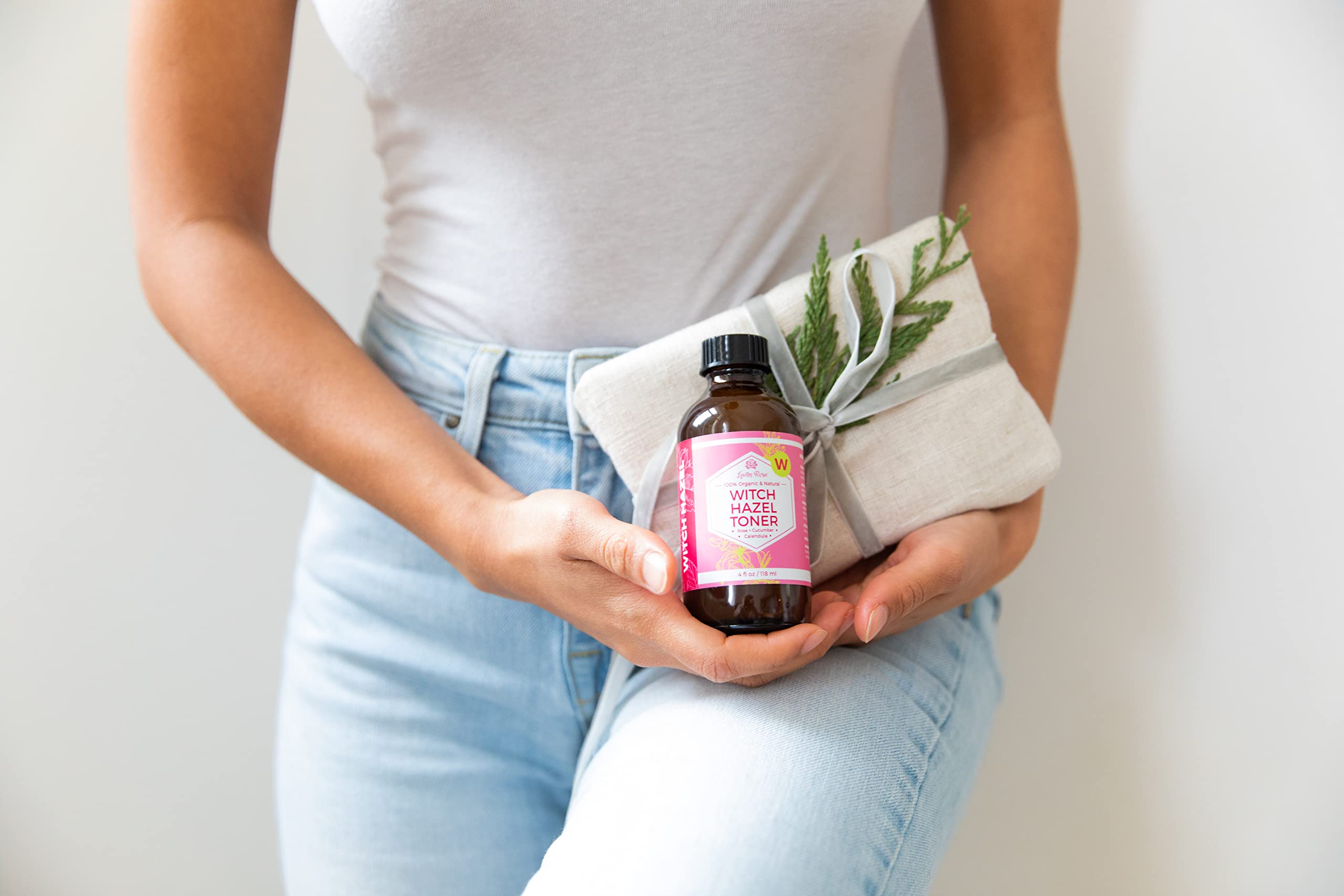 Leven Rose Witch Hazel Toner – 100% Pure Rose Water with Calendula, Cucumber & Chamomile (Alcohol-Free)