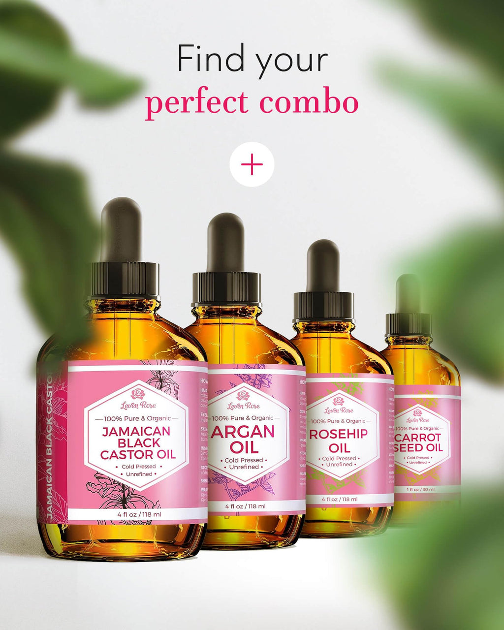 Leven Rose Jojoba Oil – Pure Cold-Pressed Moisturizer for Skin, Hair & Nails 16 oz