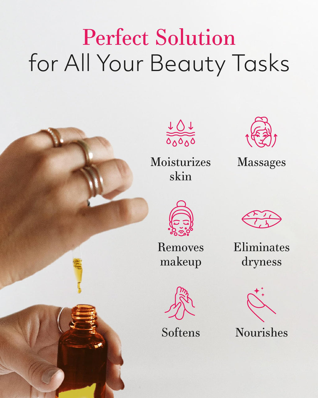 Leven Rose Jojoba Oil – Pure Cold-Pressed Moisturizer for Skin, Hair & Nails 16 oz