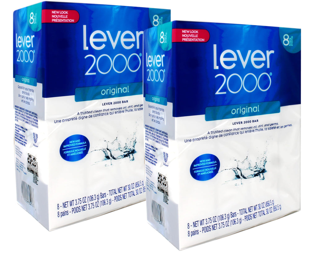 Lever 2000 Original Bar Soap – 2 Pack, 16 Bars, 3.75 oz Each | Fresh, Invigorating Clean