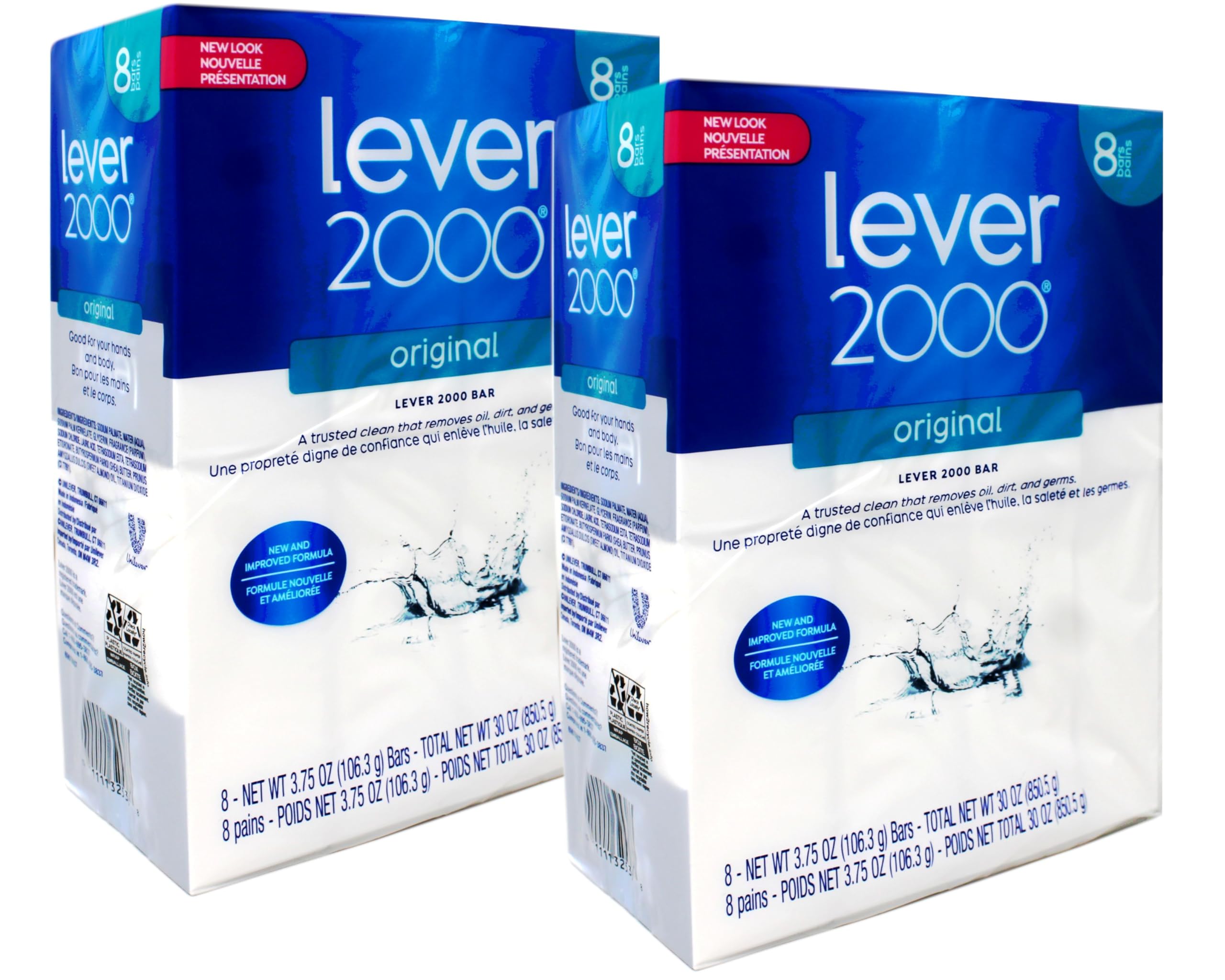Lever 2000 Original Bar Soap – 2 Pack, 16 Bars, 3.75 oz Each | Fresh, Invigorating Clean