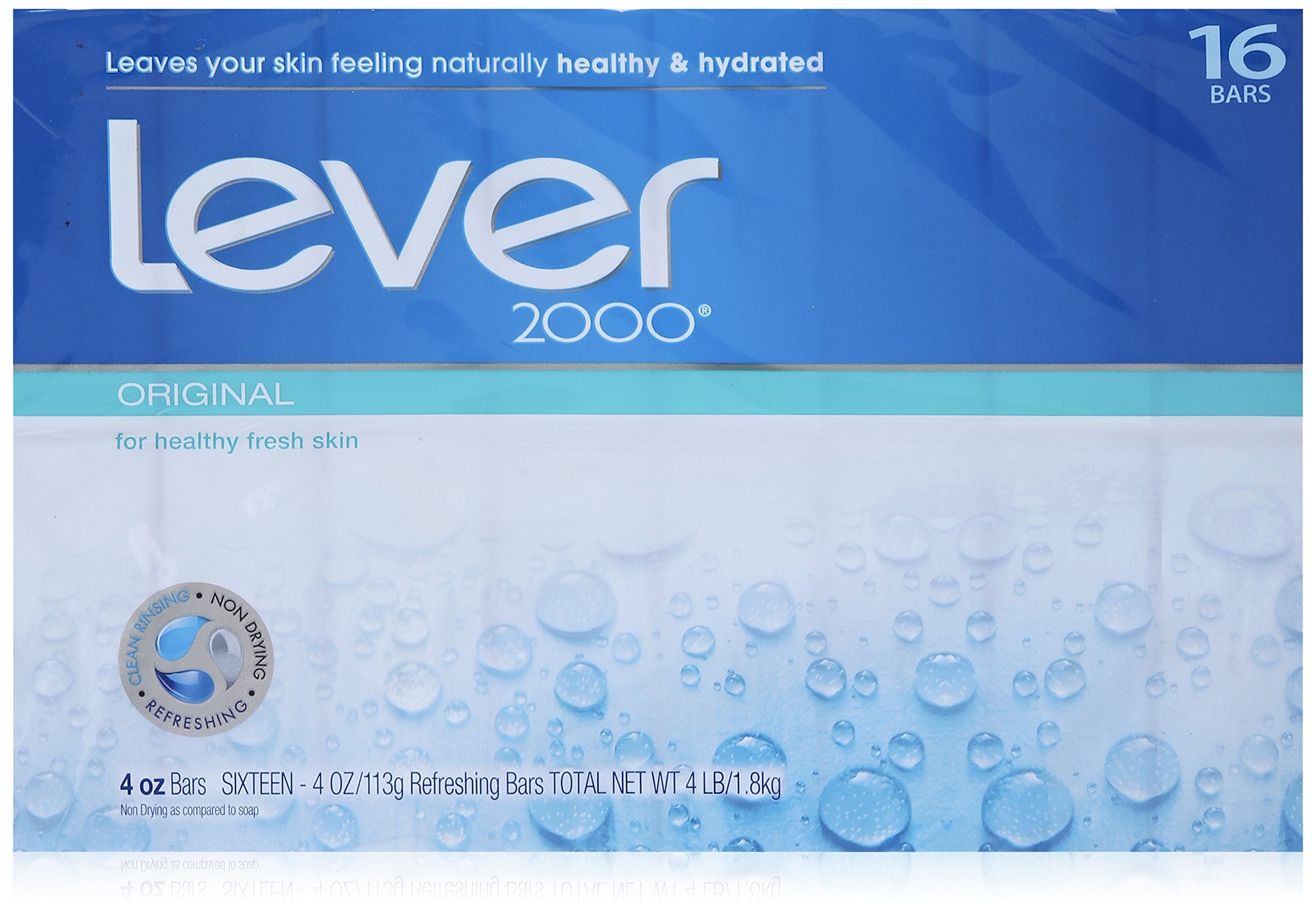 Lever 2000 Perfectly Fresh Original Moisturizing Bar – 4 oz, 16 Bars