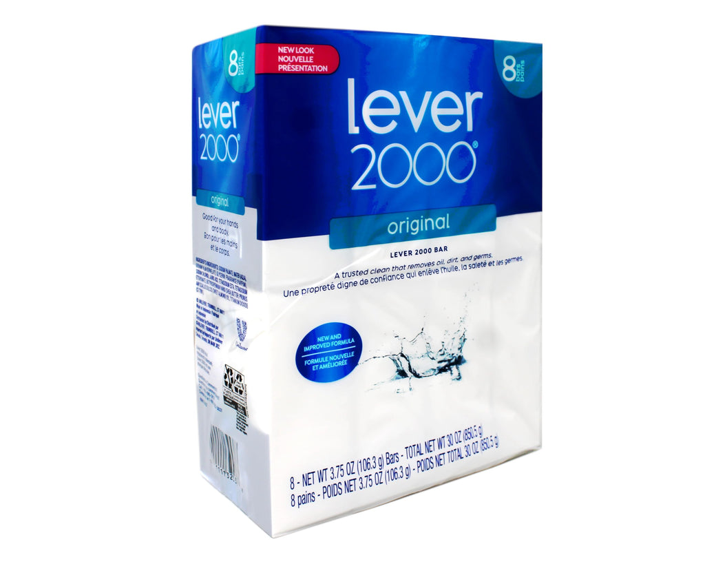 Lever 2000 Original Refreshing Bar Soap – 3.75 oz, 8 Bars per Pack (Pack of 2)
