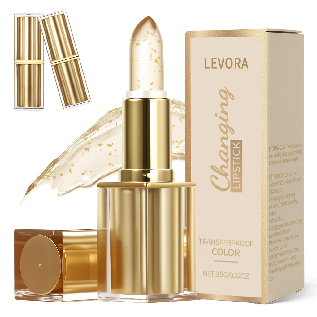 Levora Color Changing Lipstick – 2-Pack, Long-Wear Moisturizing Lip Gloss