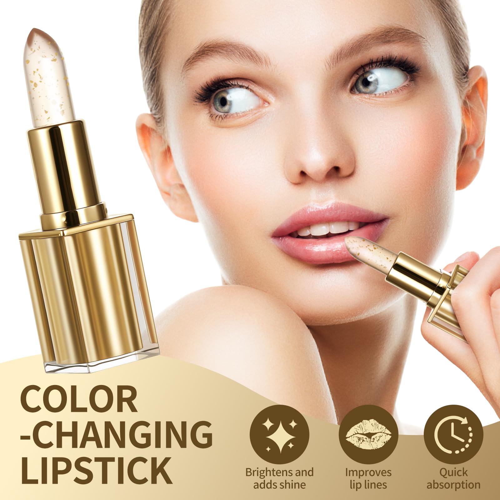 Levora Color Changing Lipstick – 2-Pack, Long-Wear Moisturizing Lip Gloss