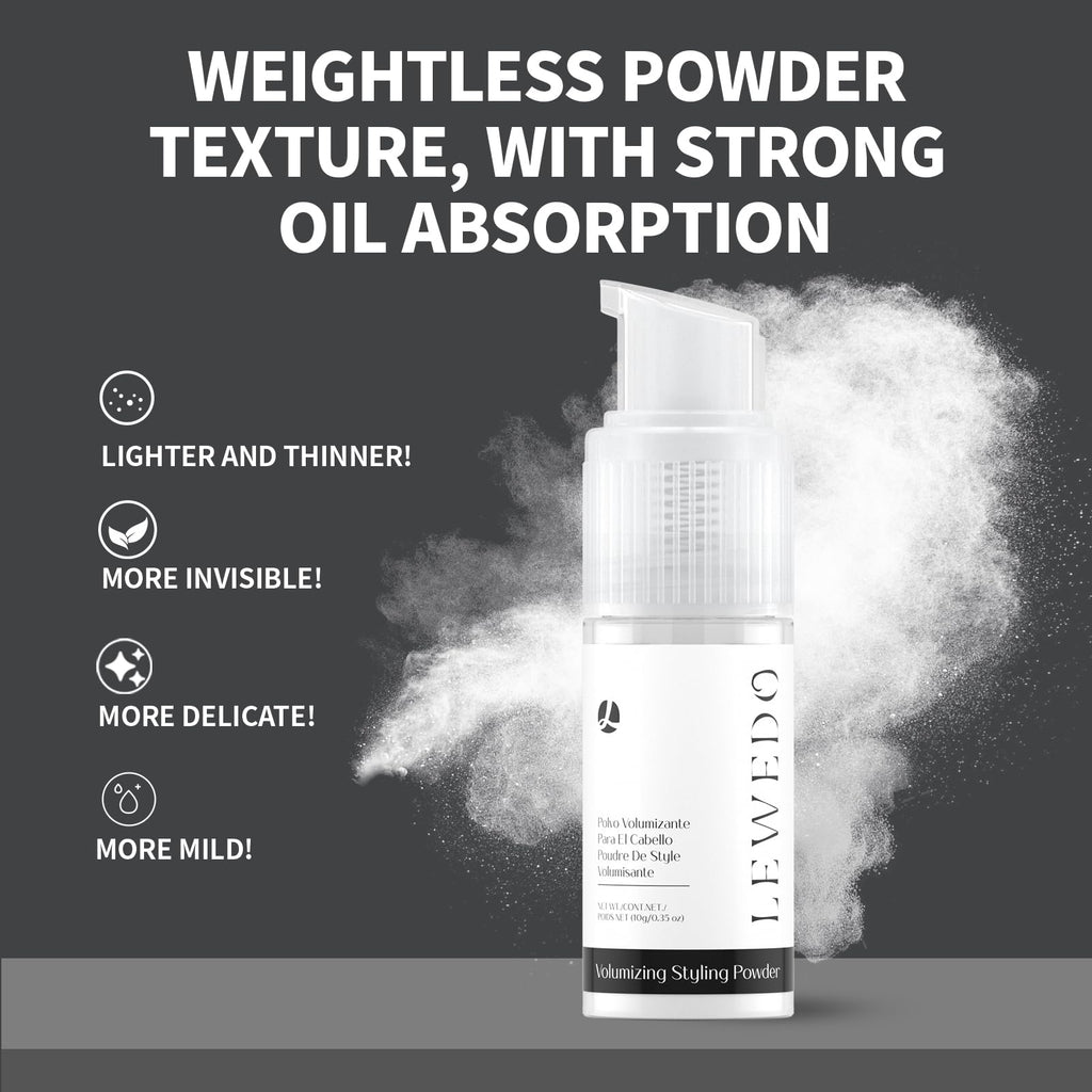 Lewedo Volumizing Styling Powder – 10g Spray for Natural Volume & Matte Finish