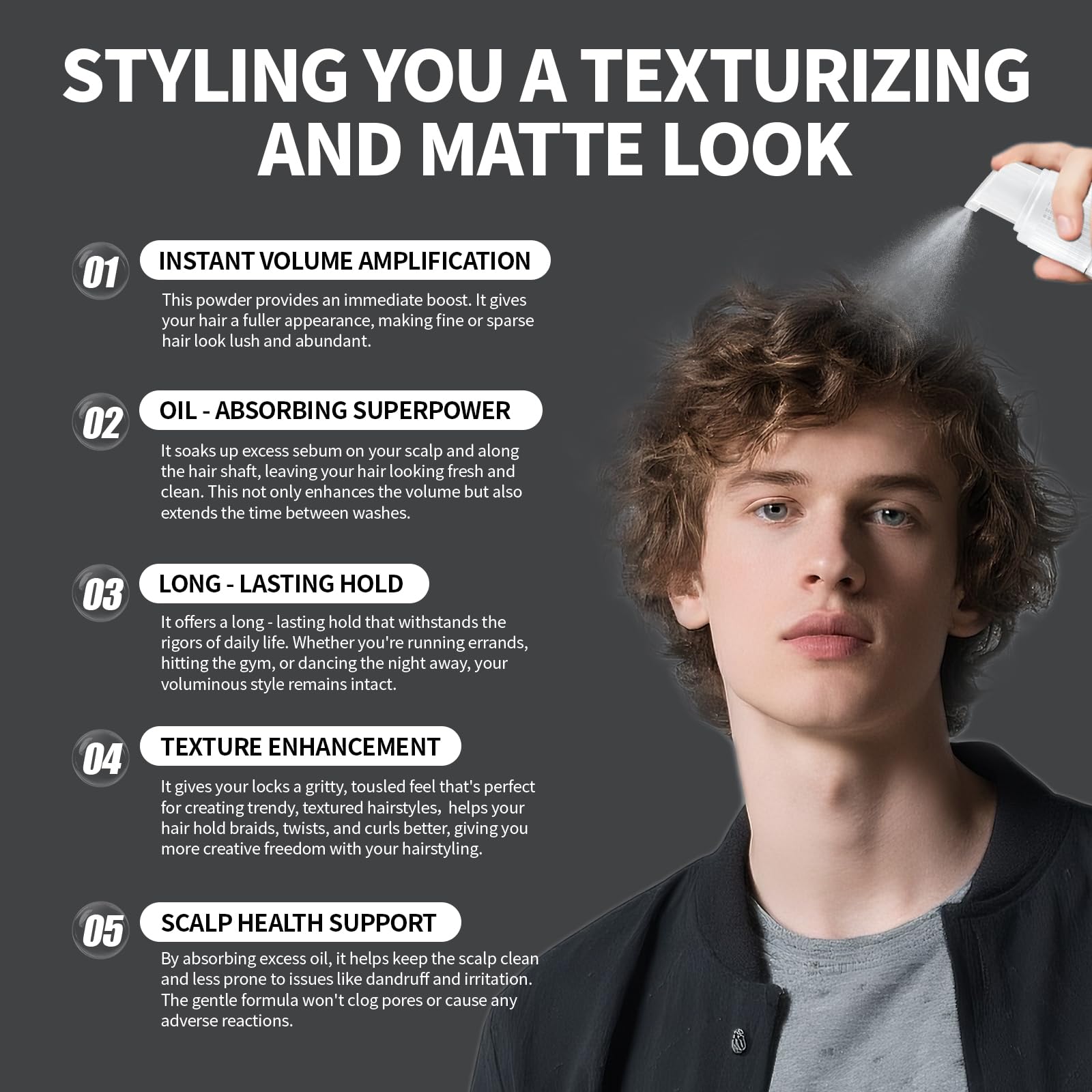 Lewedo Volumizing Styling Powder – 10g Spray + 20g Bottle Set | Natural Volume & Matte Finish