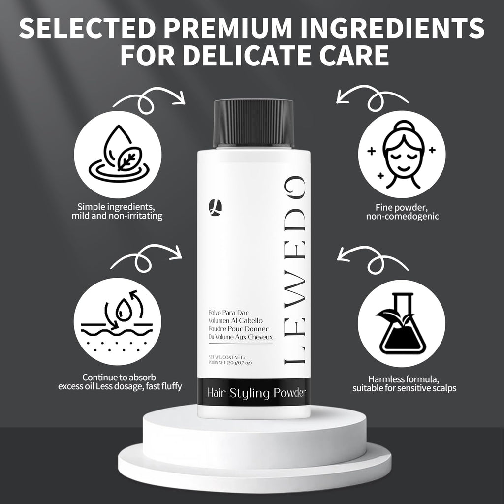 Lewedo Volumizing Styling Powder – 10g Spray + 20g Bottle Set | Natural Volume & Matte Finish