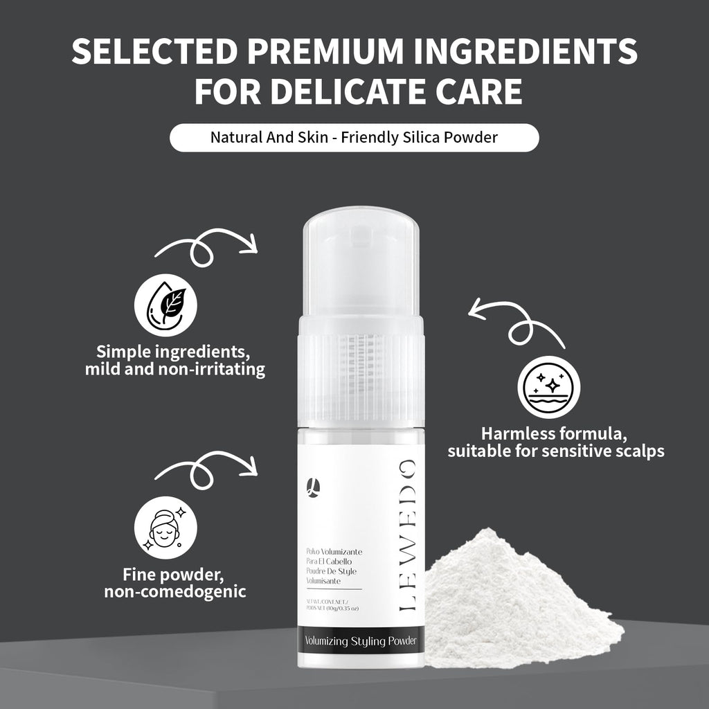 Lewedo Volumizing Styling Powder – 10g Spray for Natural Volume & Matte Finish
