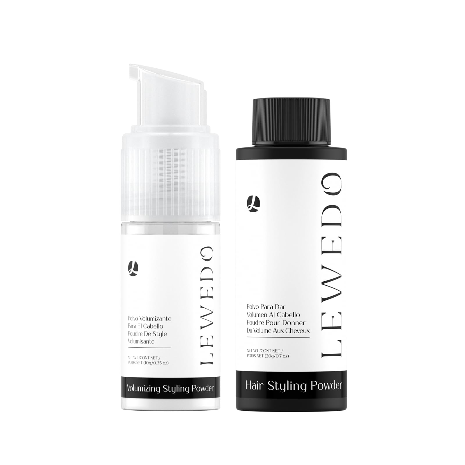 Lewedo Volumizing Styling Powder – 10g Spray + 20g Bottle Set | Natural Volume & Matte Finish