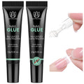LEYKOSH Nail Glue for Press-Ons – 10s Dry Time, No Light Needed, 28+ Days Hold | 20g Total