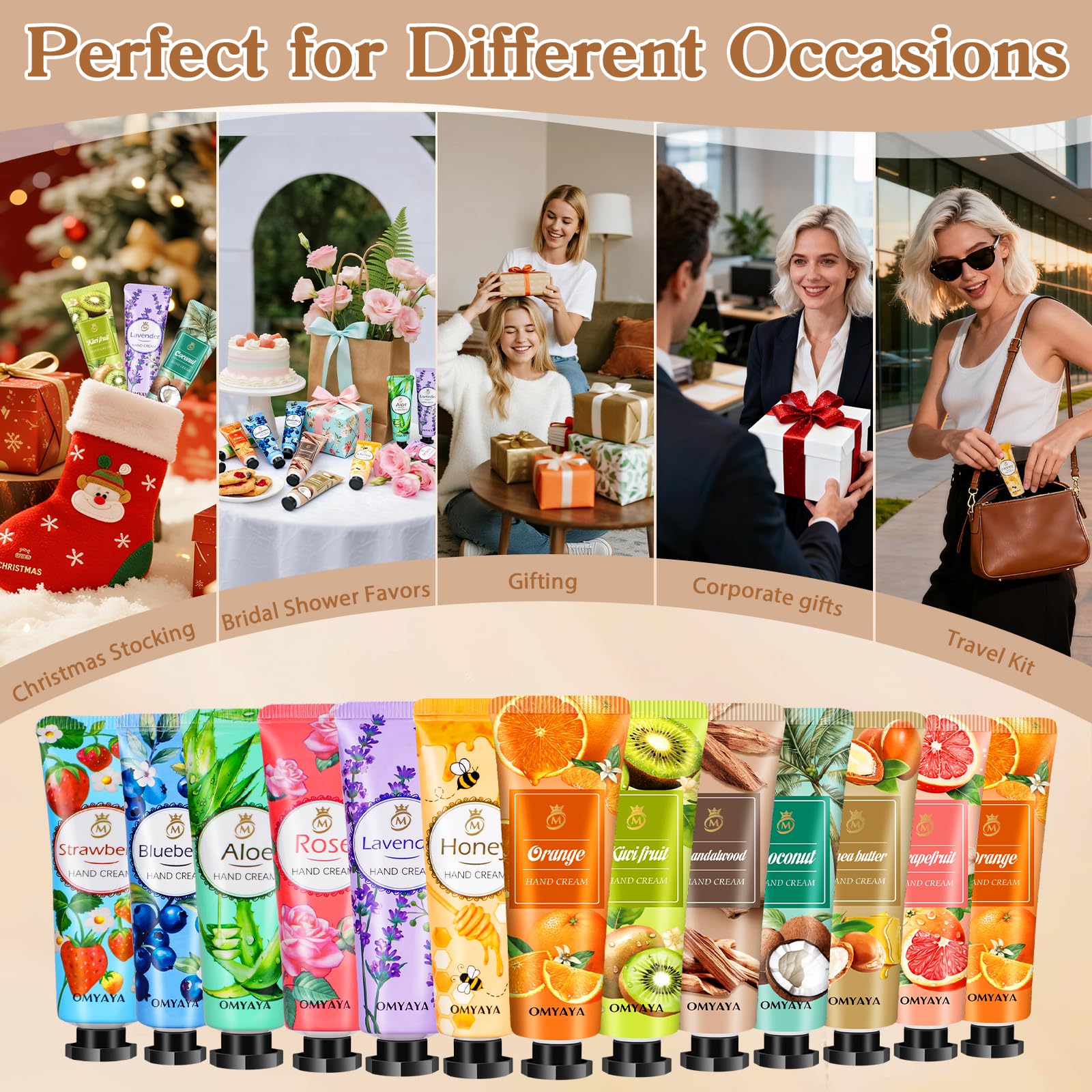 LFENYIGI 96-Pack Hand Cream Gifts Set | Bulk Travel-Size Hand Lot for Dry Hands, Stocking Stuffers & Event Favors