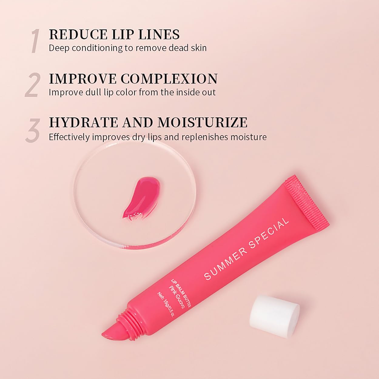 LFuTPm 5PCS Summer Lip Balm Set – Hydrating Shea Butter & Avocado Oil