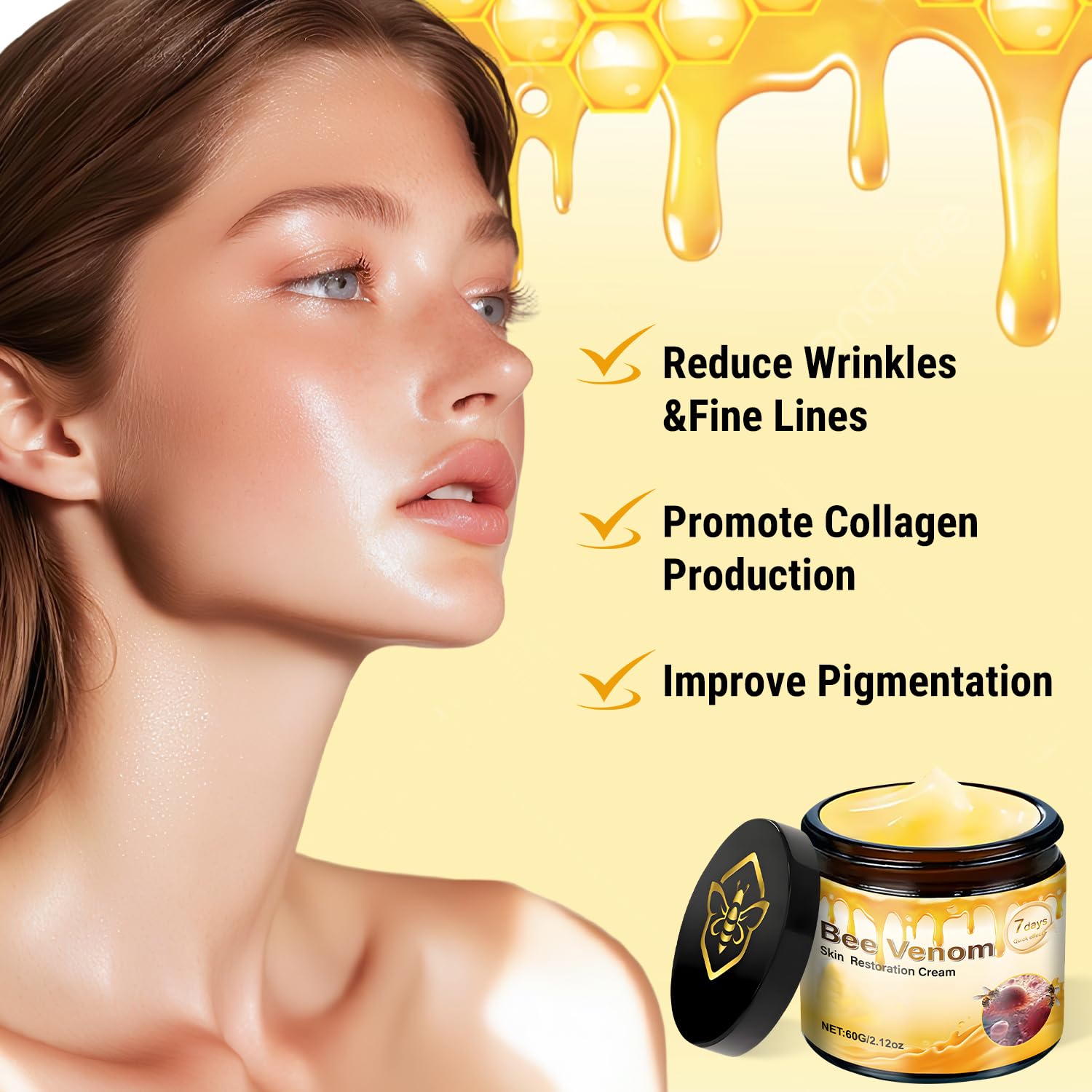 LHBMET Bee Venom Skin Restoration Cream – 2 Pack, Firming & Rejuvenating