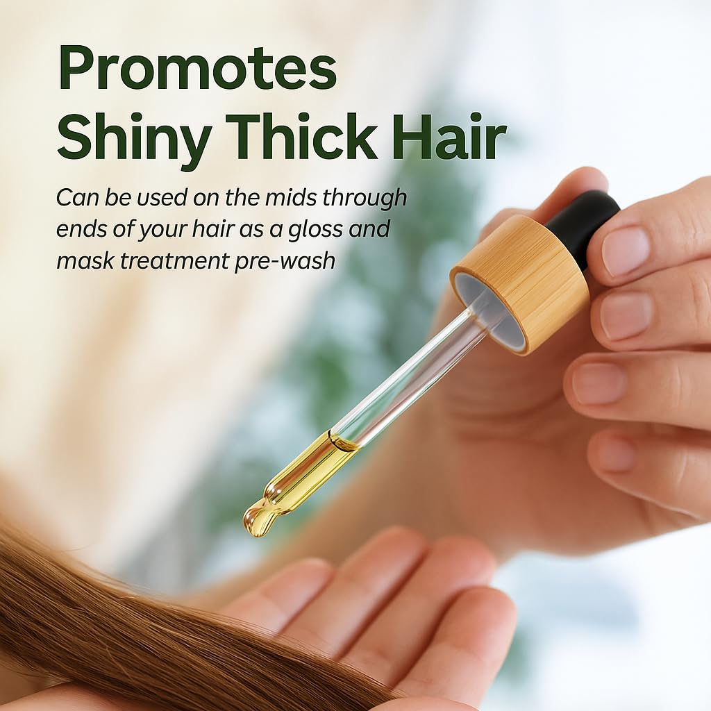 Lia Organics Hair Growth Oil – Organic, Vegan, Cruelty-Free | Rosemary & Castor & Pumpkin Seed Oils