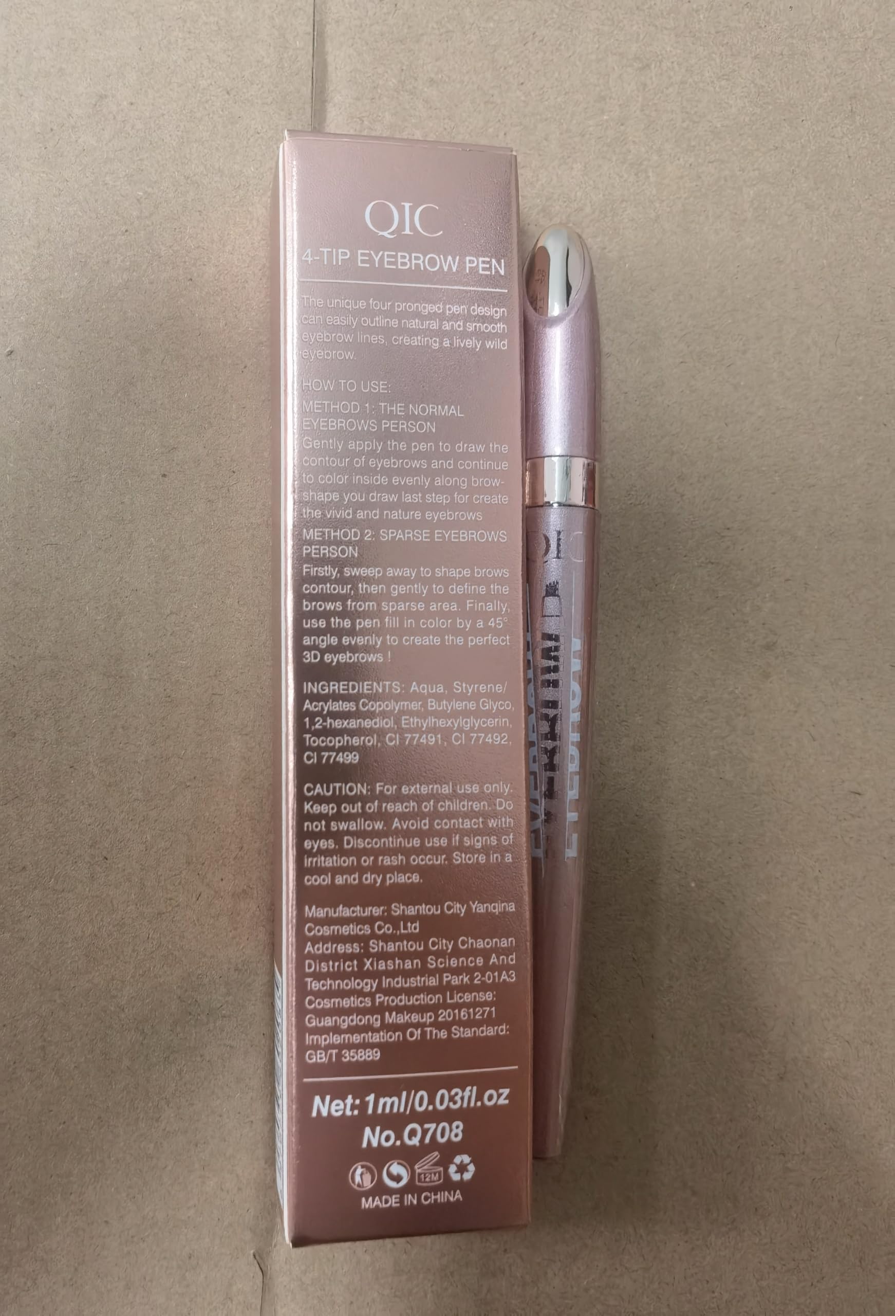 Liayozl Magic Eyebrow Pencil - Waterproof 4-Fork Tip for Natural Hair-Like Brows (Dark Brown)