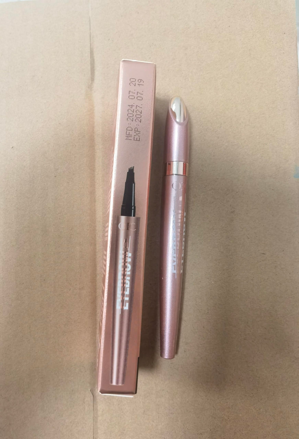 Liayozl Magic Eyebrow Pencil - Waterproof 4-Fork Tip for Natural Hair-Like Brows (Dark Brown)