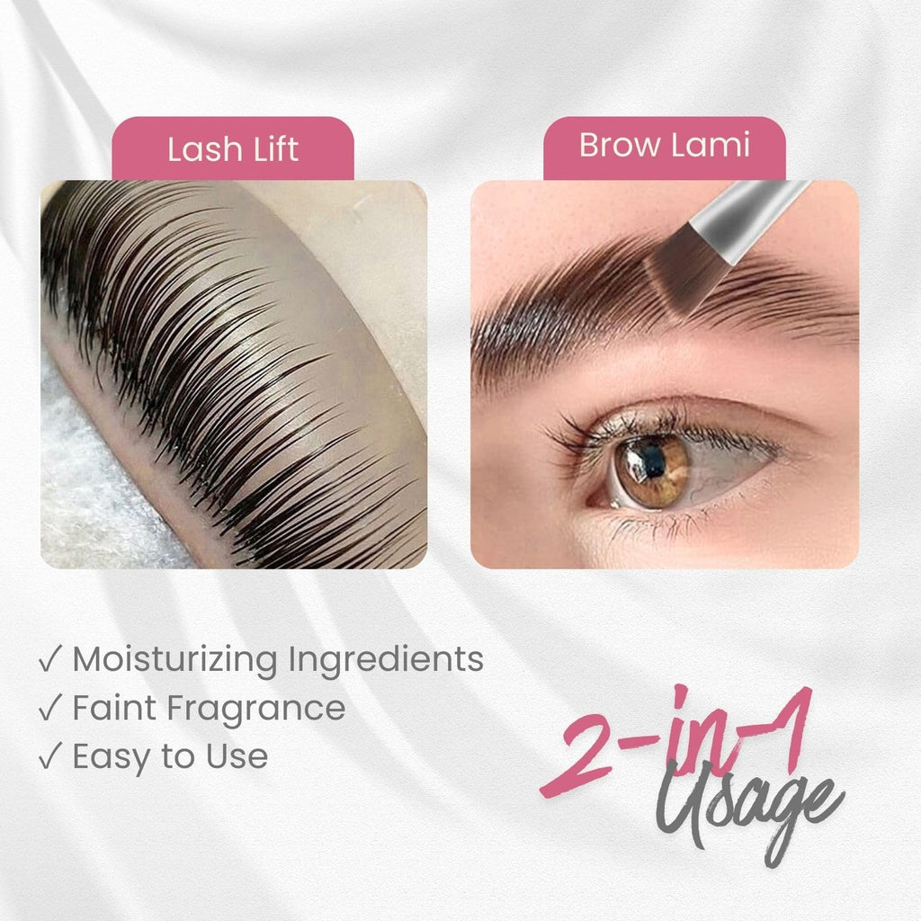 Libeauty Salon Choice Lash Lift Glue Balm – Clear Coconut, Water-Soluble, Brush Included