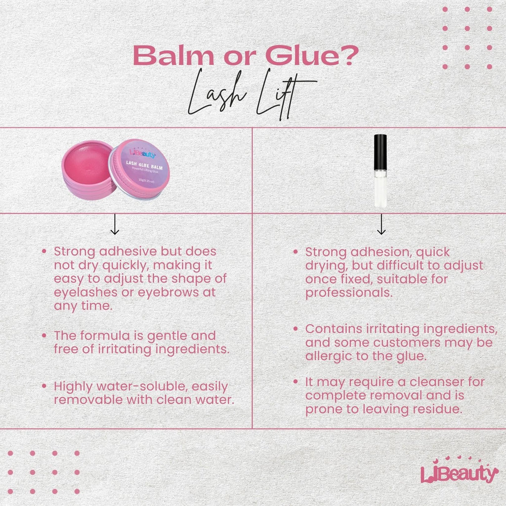 Libeauty Lash Lift Glue Balm 10g – Easy Adjustment, Strong Hold, Rose Scent