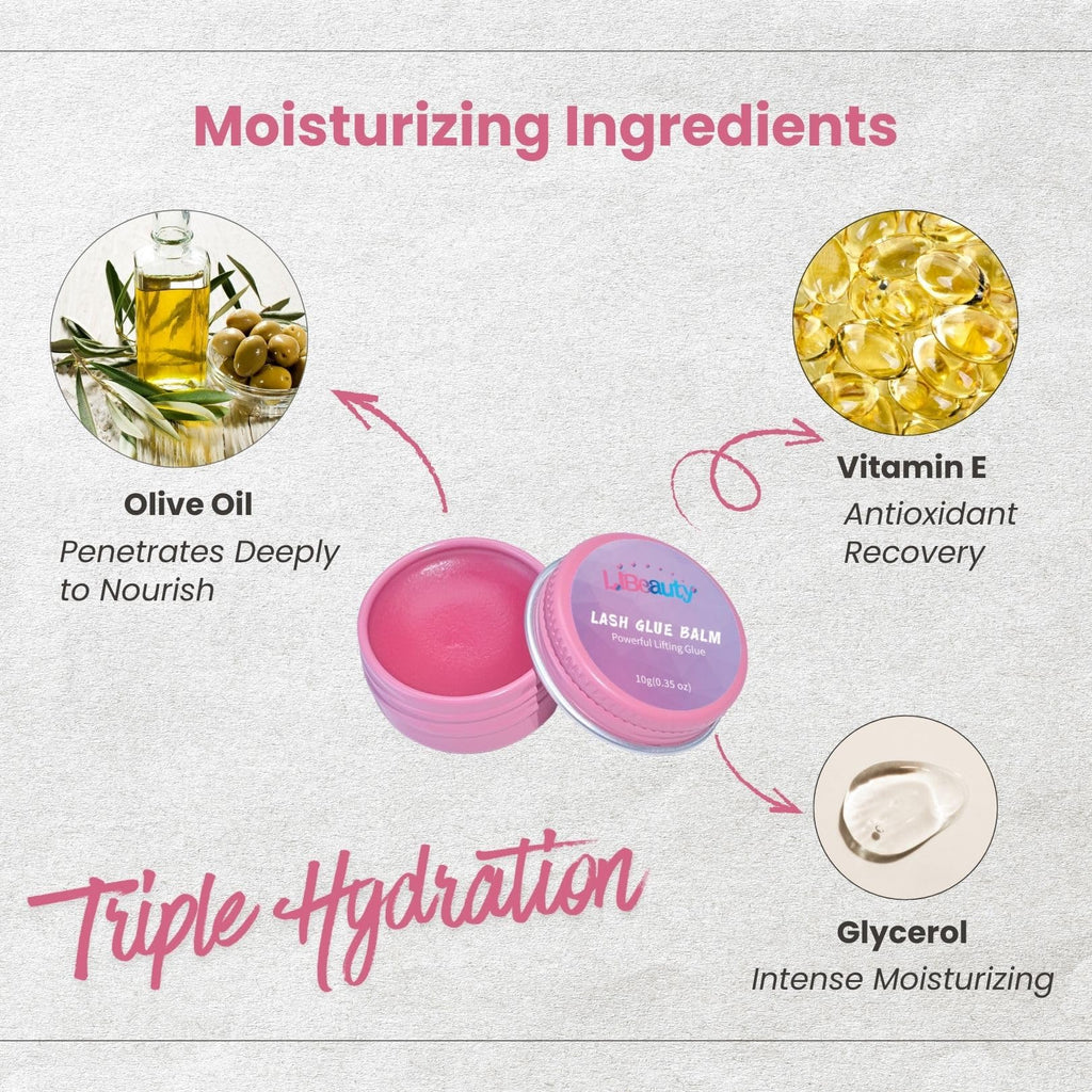 Libeauty Lash Lift Glue Balm 10g – Easy Adjustment, Strong Hold, Rose Scent