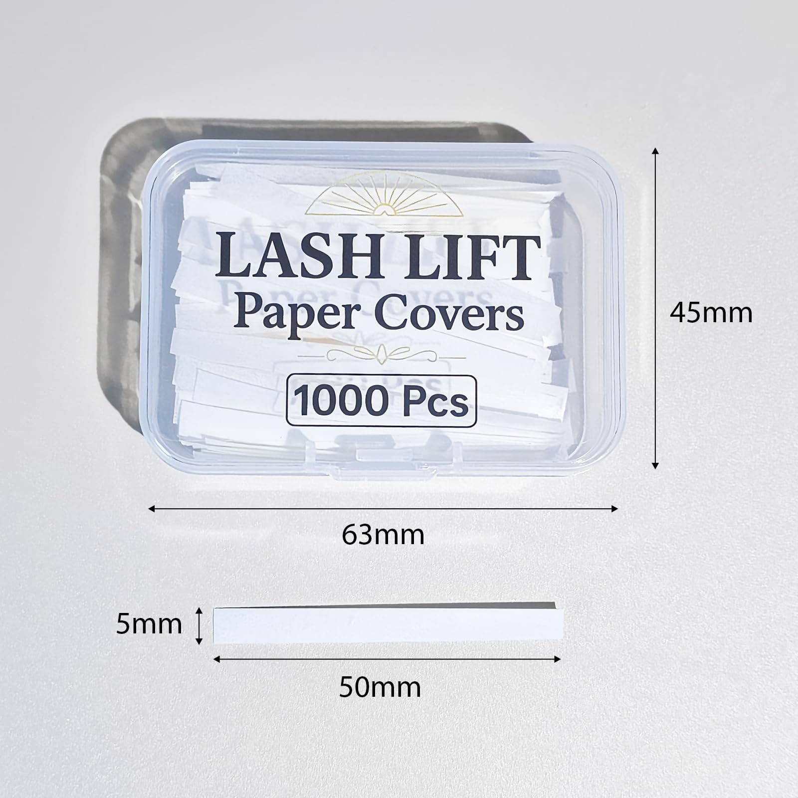 Libeauty Lash Lift Papers Strips 1000PCS – 3/5/7mm Disposable Lash Lift Papers (White)