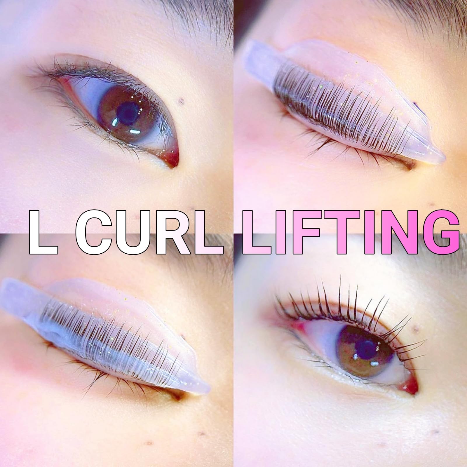 Liber Beauty Lash Lift Rods Kit Glitter Shields – 5 Size LU Curl, Glueless Lash Perm Shield