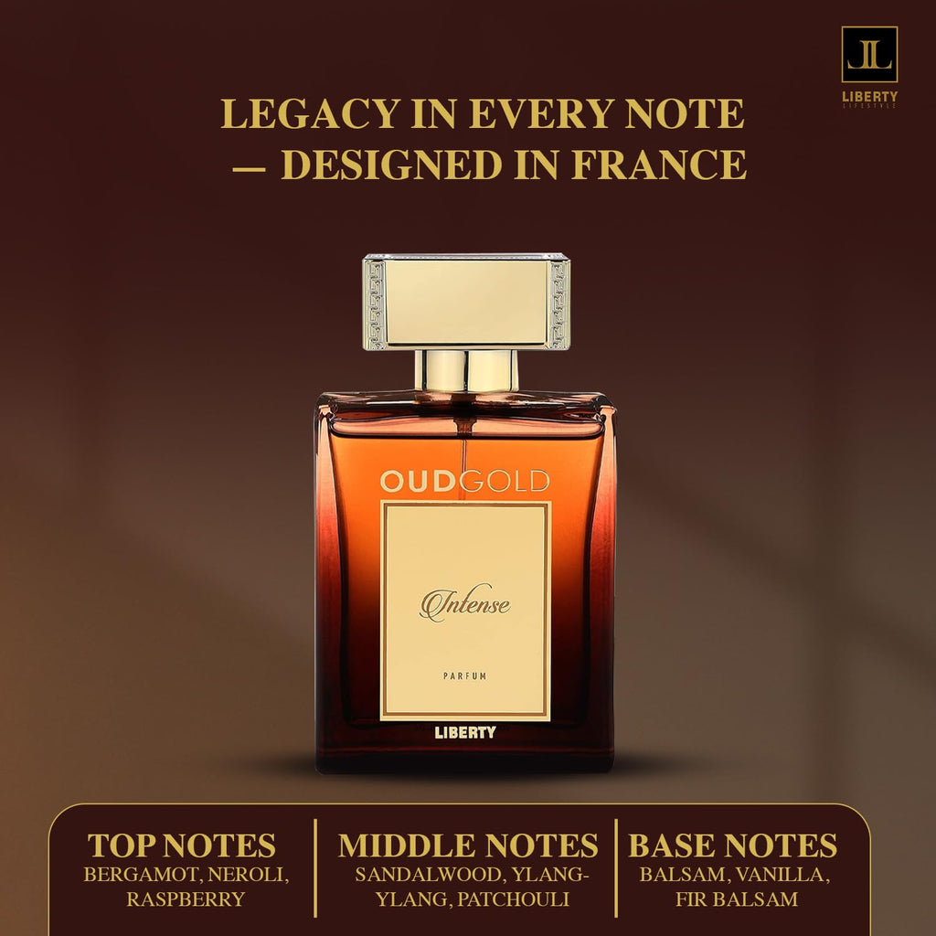 Liberty Luxury OudGold Intense Parfum for Men – Long-Lasting Woody Scent, 100ml