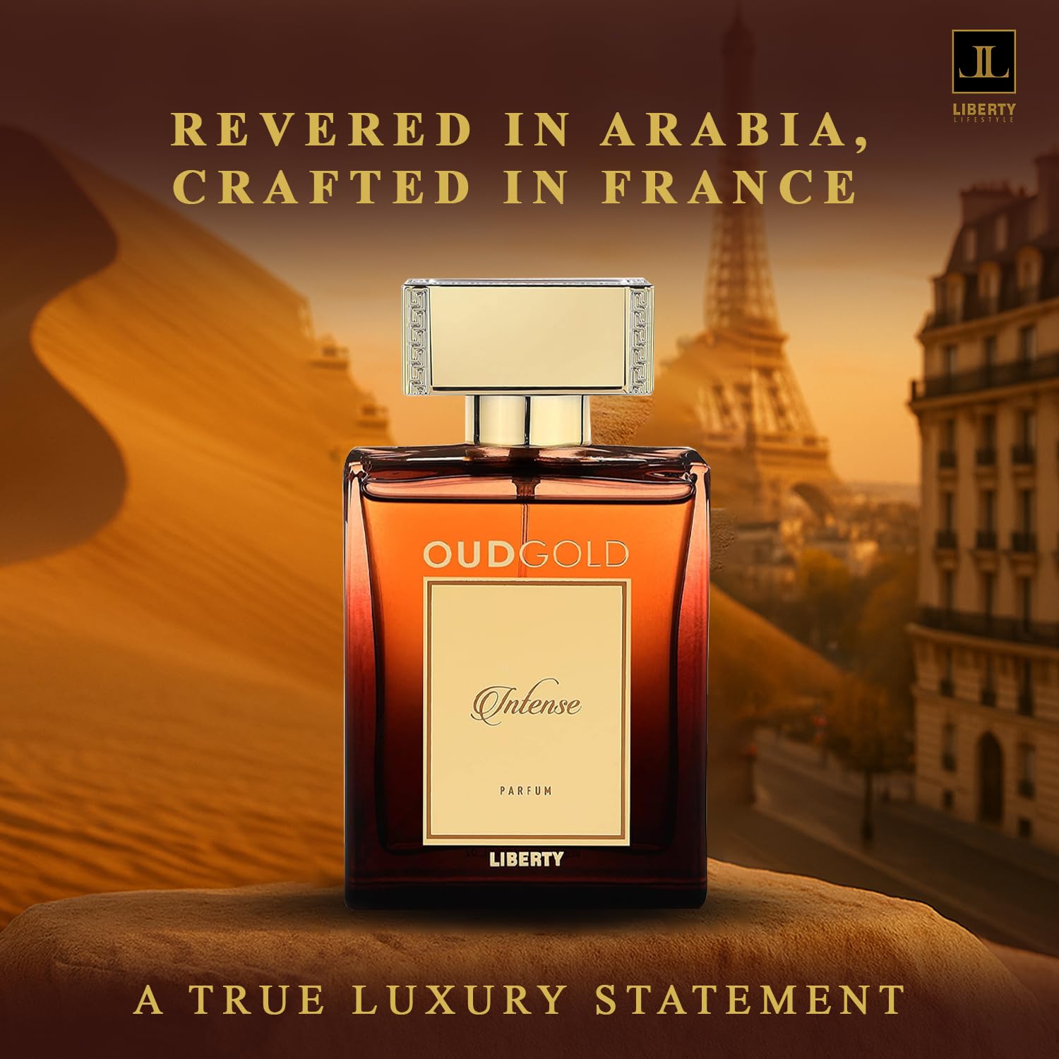 Liberty Luxury OudGold Intense Parfum for Men – Long-Lasting Woody Scent, 100ml