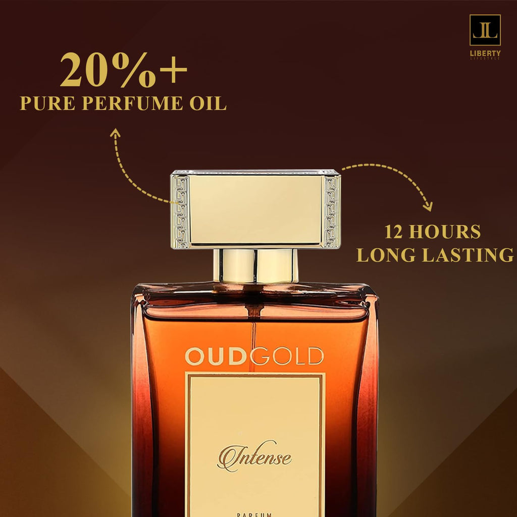 Liberty Luxury OudGold Intense Parfum for Men – Long-Lasting Woody Scent, 100ml