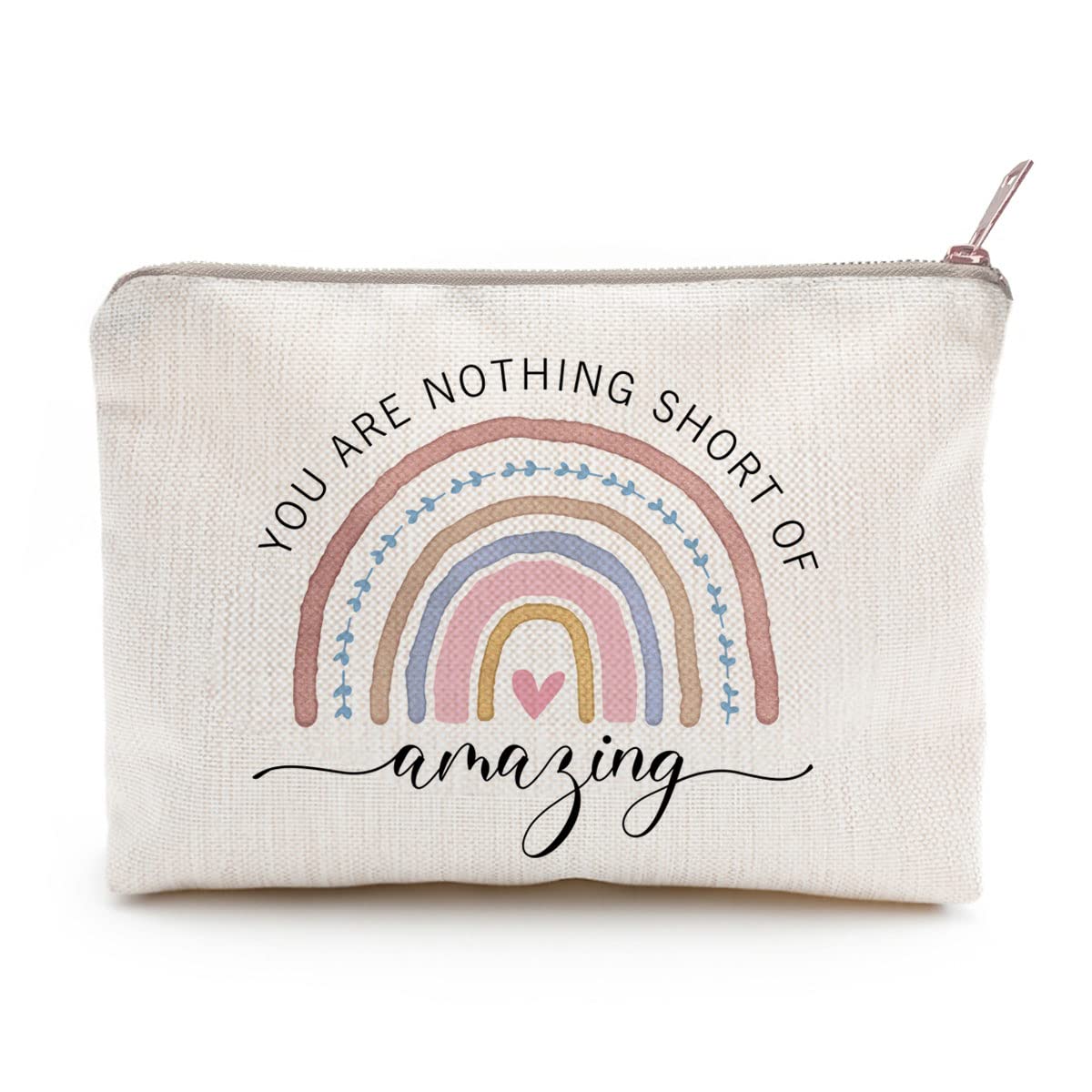 LICOBG You Are Nothing Short Of Amazing Rainbow Makeup Case | Gift for Best Friend