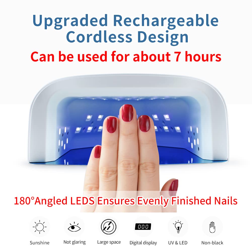 Liddy Art UV LED Nail Lamp 60W - Rechargeable, Auto Sensor