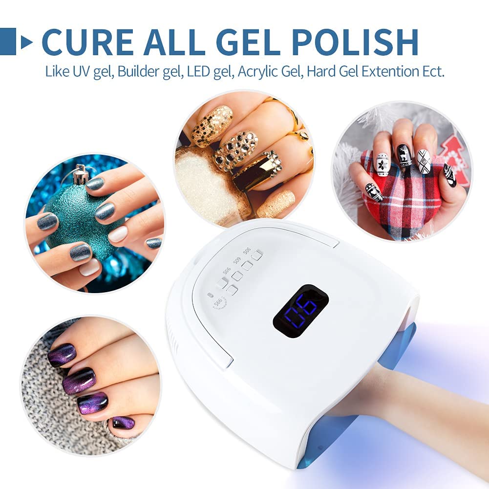 Liddy Art UV LED Nail Lamp 60W - Rechargeable, Auto Sensor