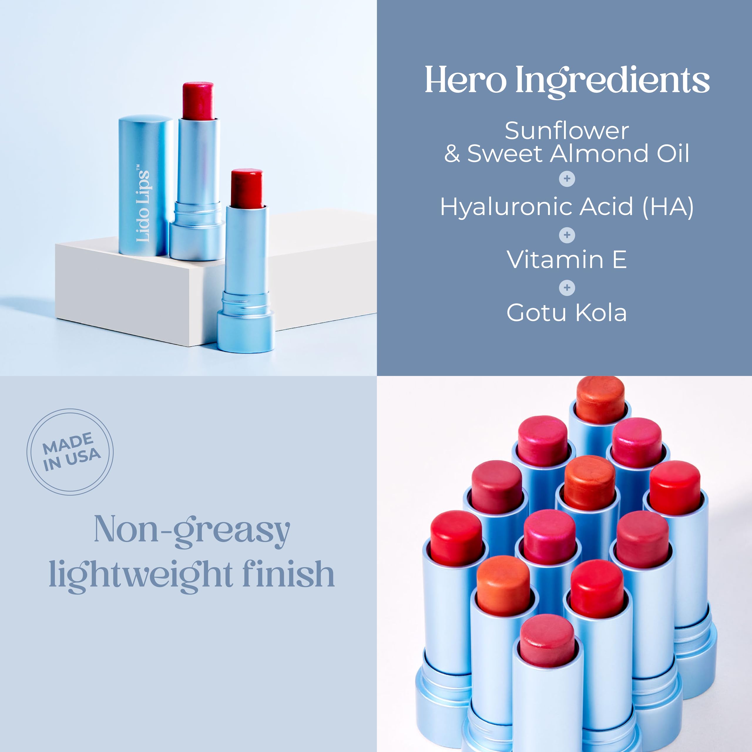 Lido Lips Tinted Lip Balm Ruby Rouge – Buildable Color + Hydration