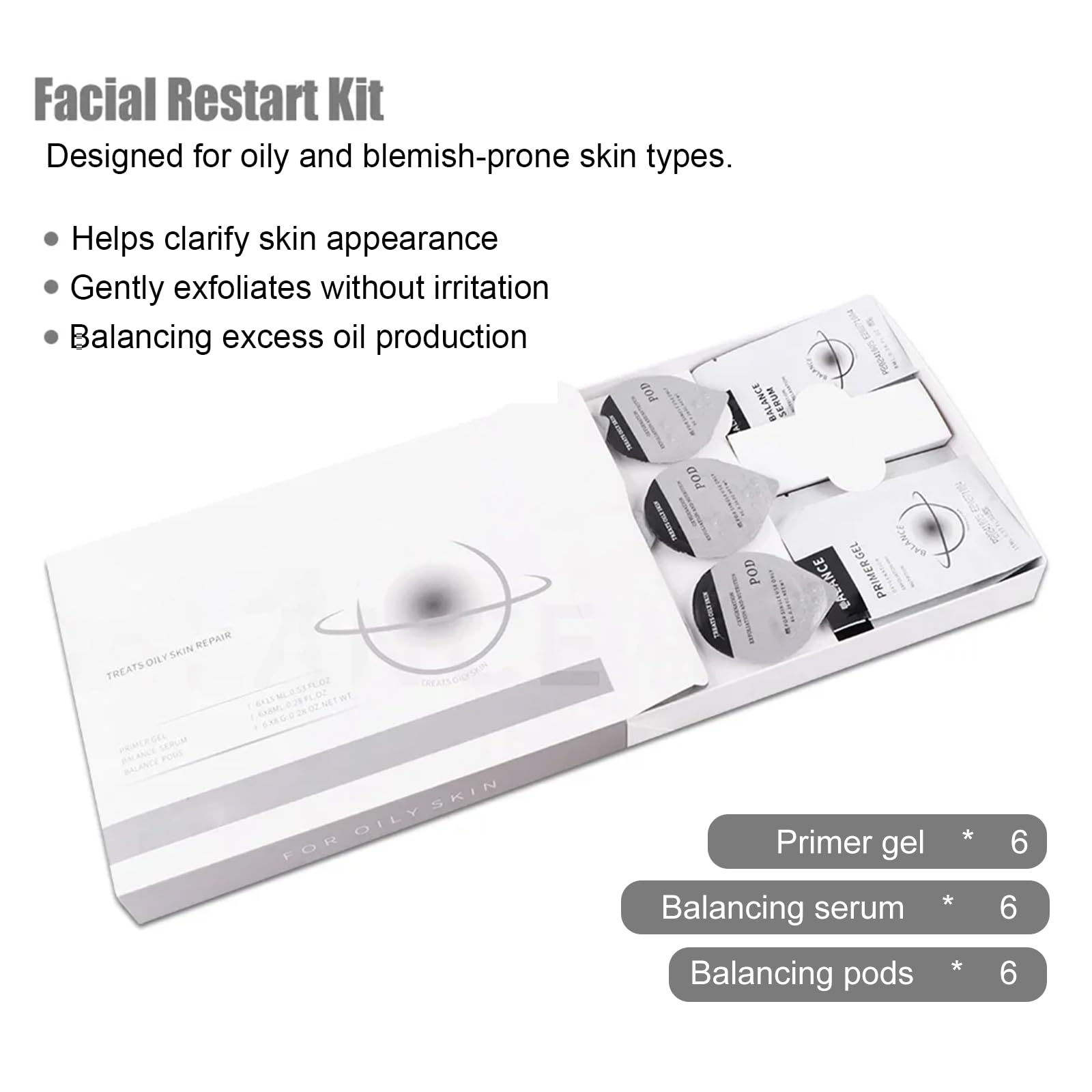 LieaKon Oxygen Bubble Refill Kit (5 Sets) – 30 Pods, Primer Gel & Serum for CO2 Facial Machine | Salon & Home Spa