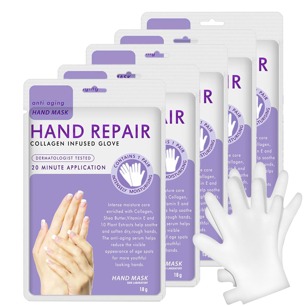Liefiet Hand Peel Mask Moisturizing Gloves 5-Pack – Hydrating Hand Masks