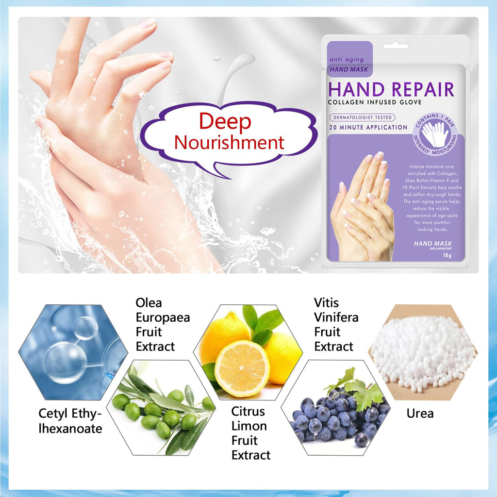 Liefiet Hand Peel Mask Moisturizing Gloves 5-Pack – Hydrating Hand Masks