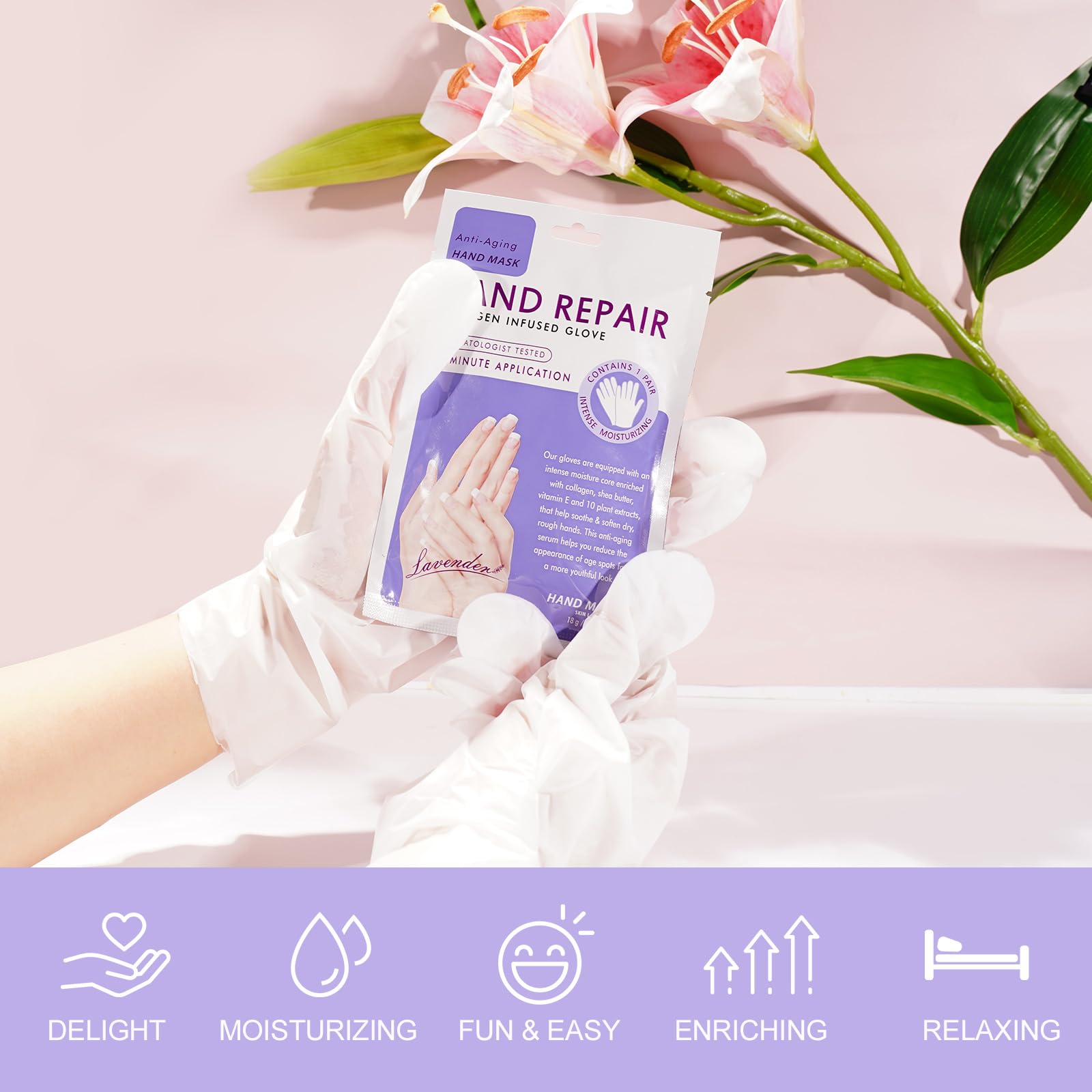 Liefiet Hand Peel Mask Moisturizing Gloves 5-Pack – Hydrating Hand Masks