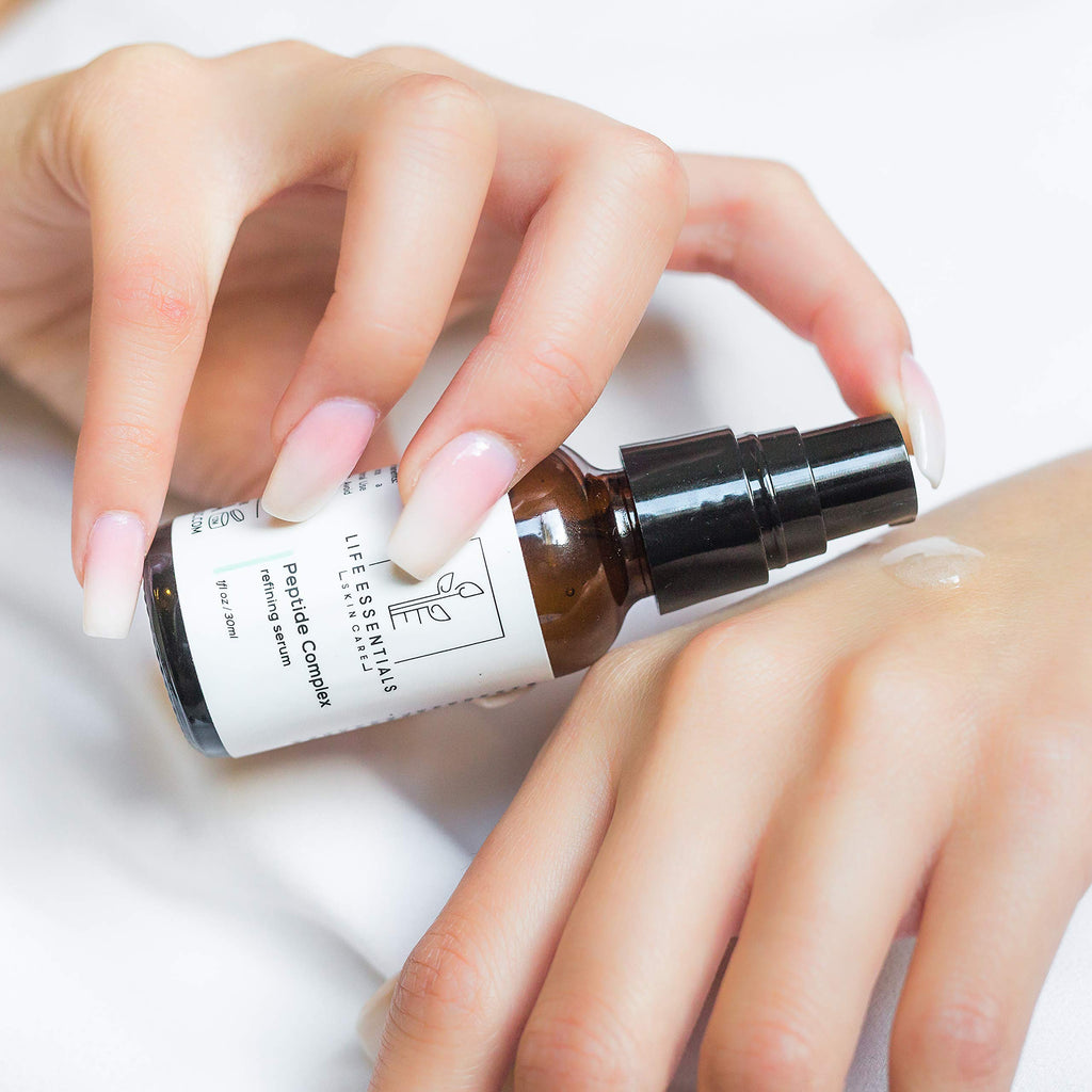 Life Essentials Skin Care Peptide Complex Serum for Face – Collagen & Elastin Support with Hyaluronic Acid