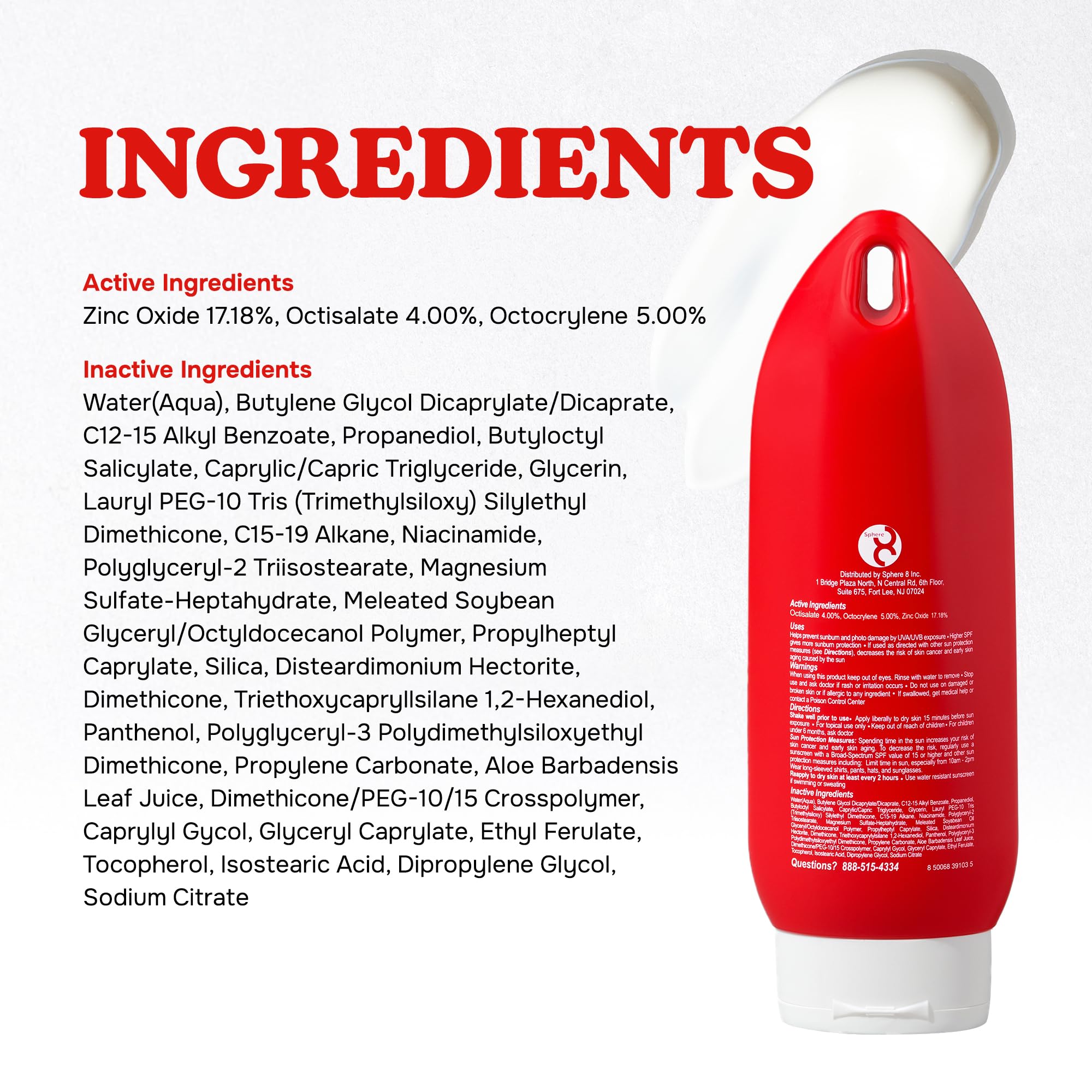 LIFEGUARD SPF 50 Sunscreen Lotion – Broad Spectrum Face & Body, No White Cast, Hydrating Finish, Reef Safe, 8 oz
