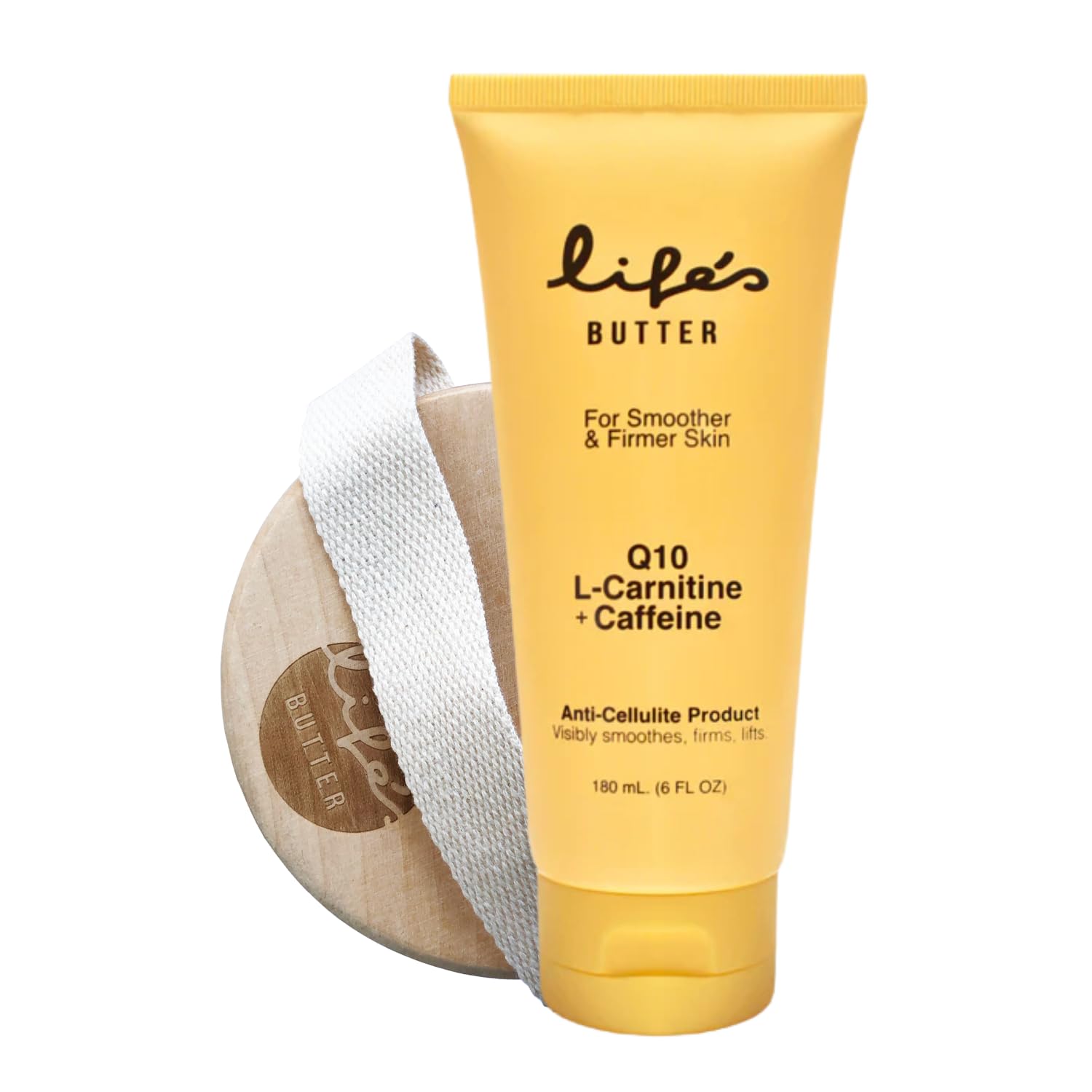 Life's Butter Anti-Cellulite Cream – 100% Natural, Made in USA, Firming & Skin Tightening | L-Carnitine + CoQ10 | 6 oz