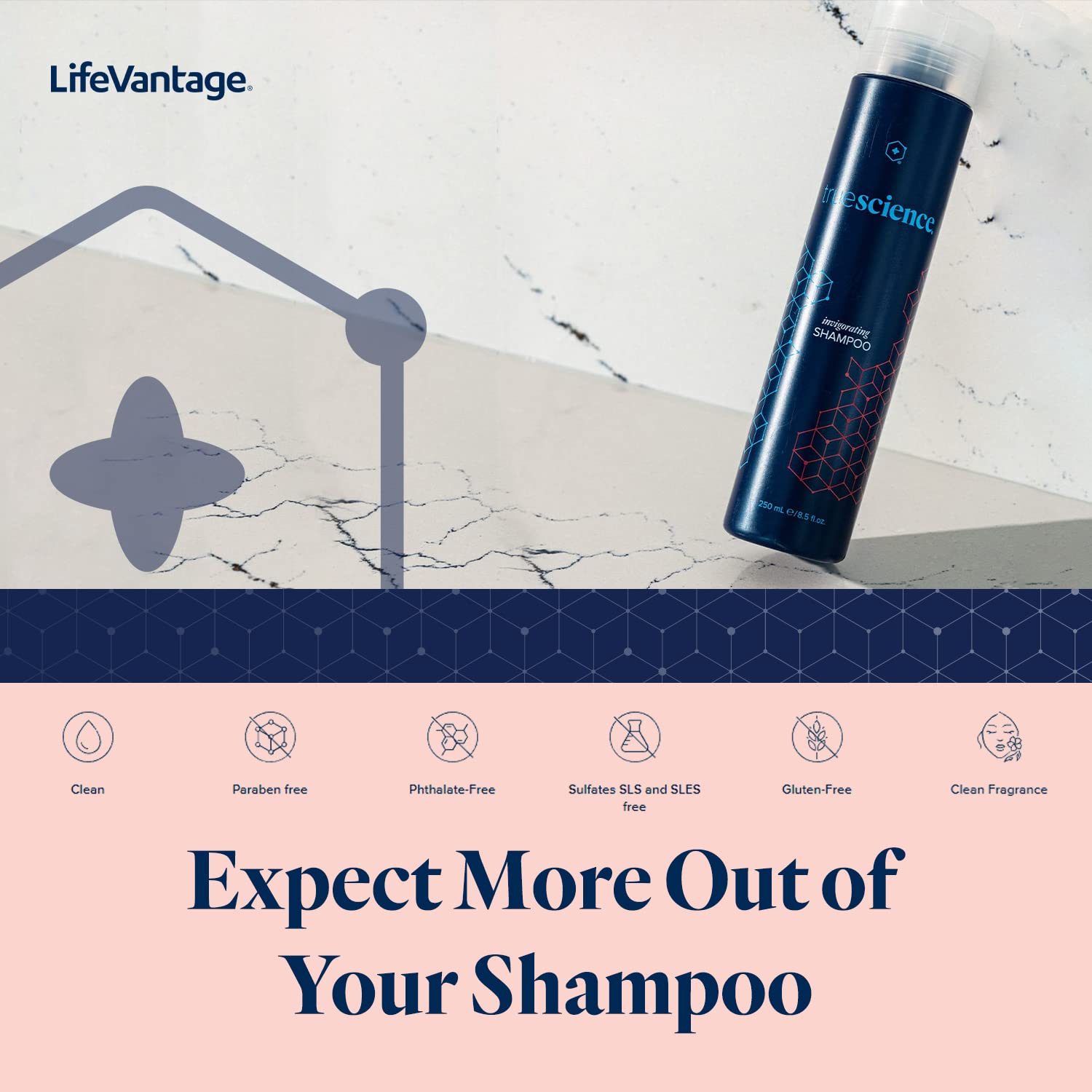 LifeVantage Nourishing Hair Shampoo – Nrf2, Peppermint & Coconut Oil (250ml)