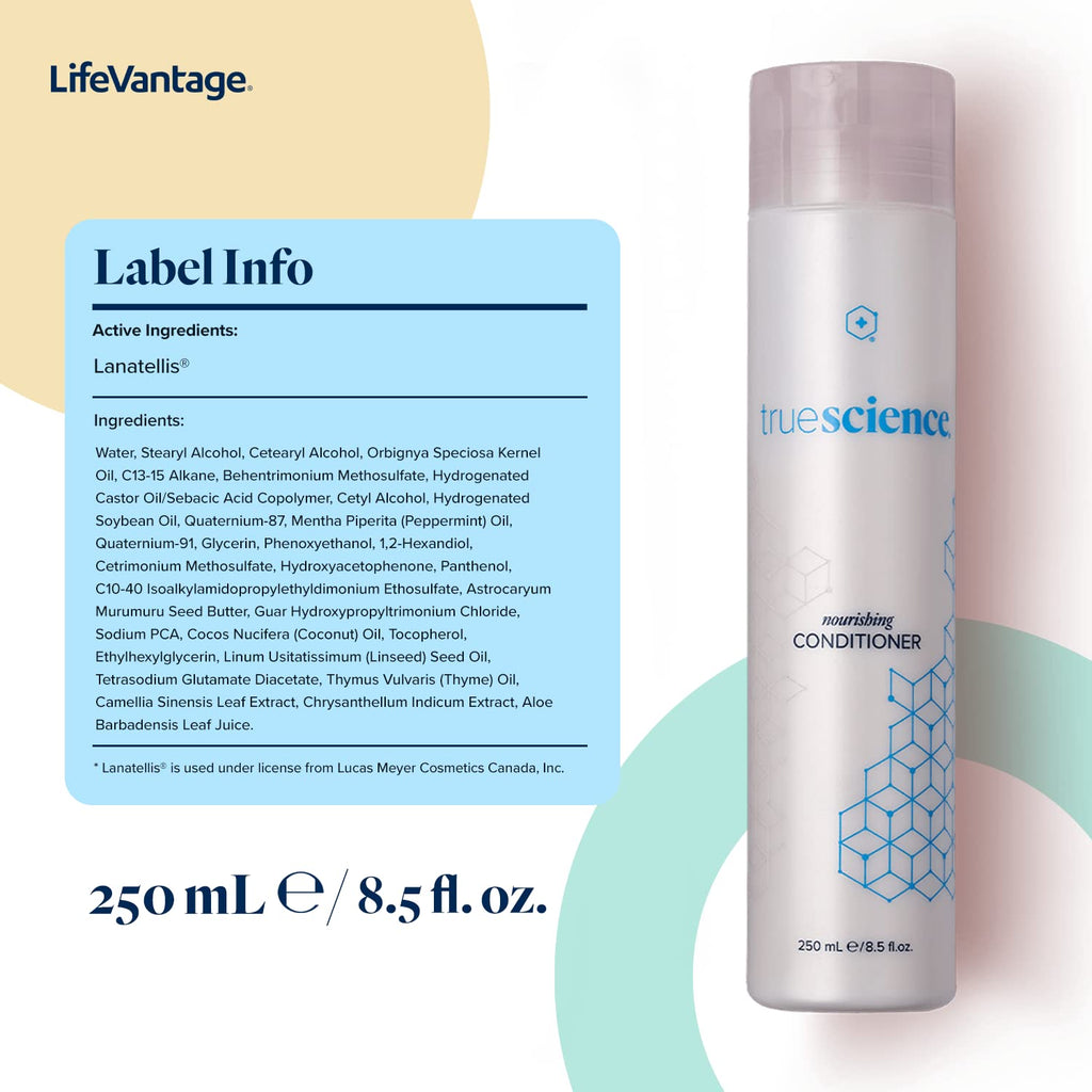 LifeVantage TrueScience Nourishing Hair Conditioner – 250ml, Nrf2 Formula with Green Tea & Coconut Oil