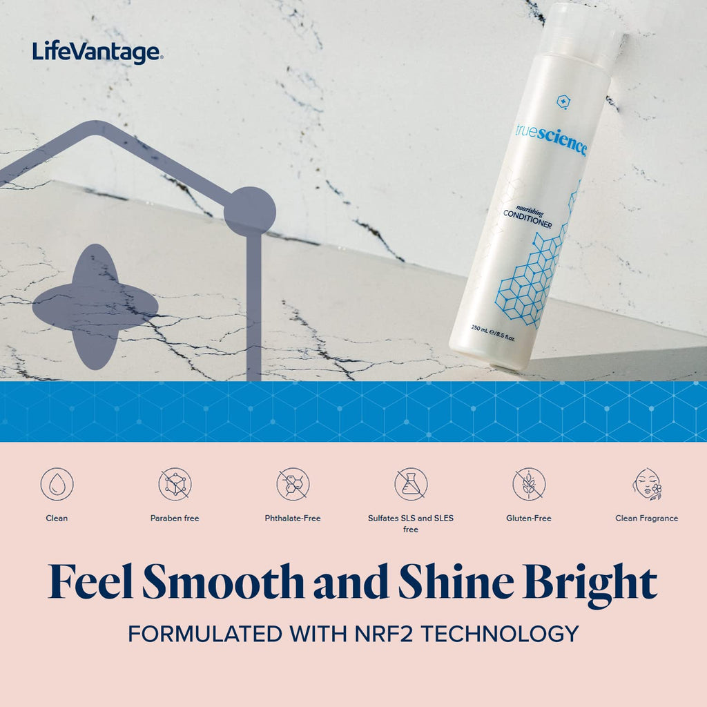 LifeVantage TrueScience Nourishing Hair Conditioner – 250ml, Nrf2 Formula with Green Tea & Coconut Oil