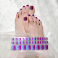 LIFOOST Semi Cured Gel Nail Strips – 34 Pc Toe Pedicure Wraps, Glitter Design, DIY Home