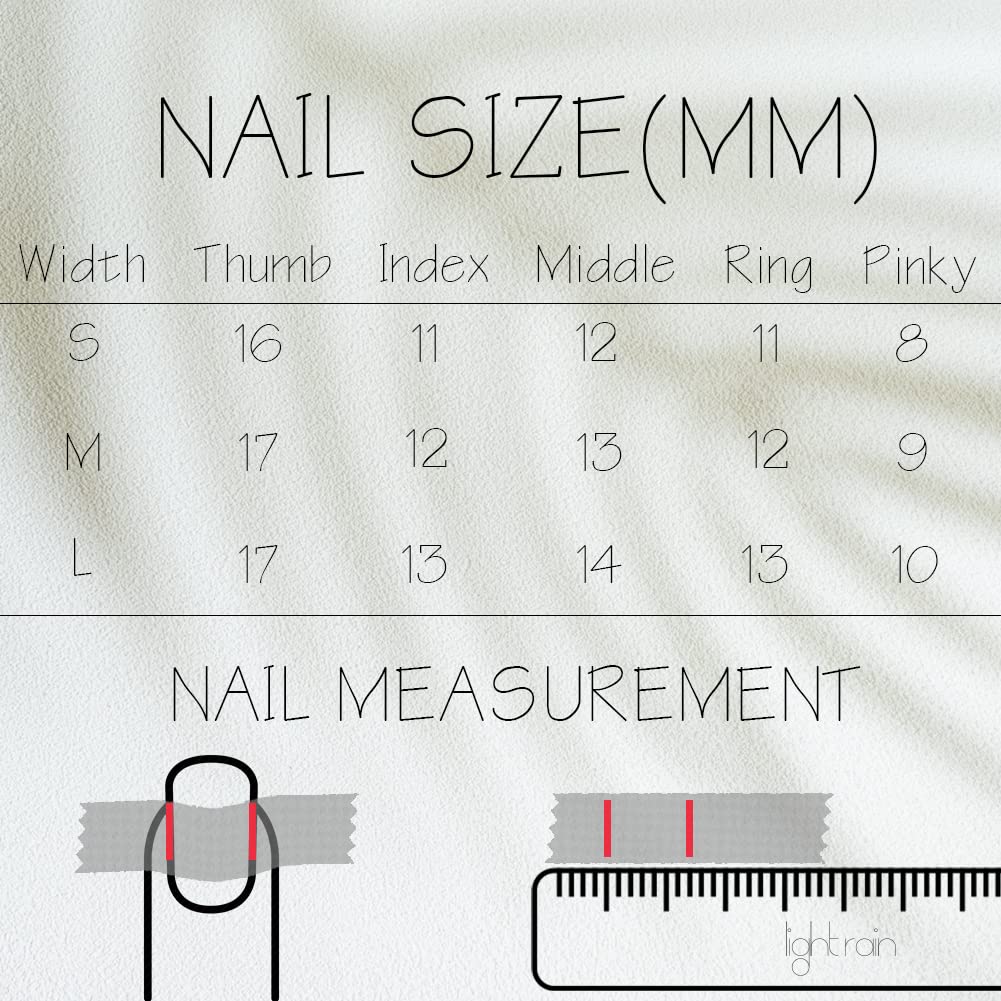 Light Rain Medium Size Hand-made Press-On Nails — 3D Gel UV Finish by Pro Manicurist