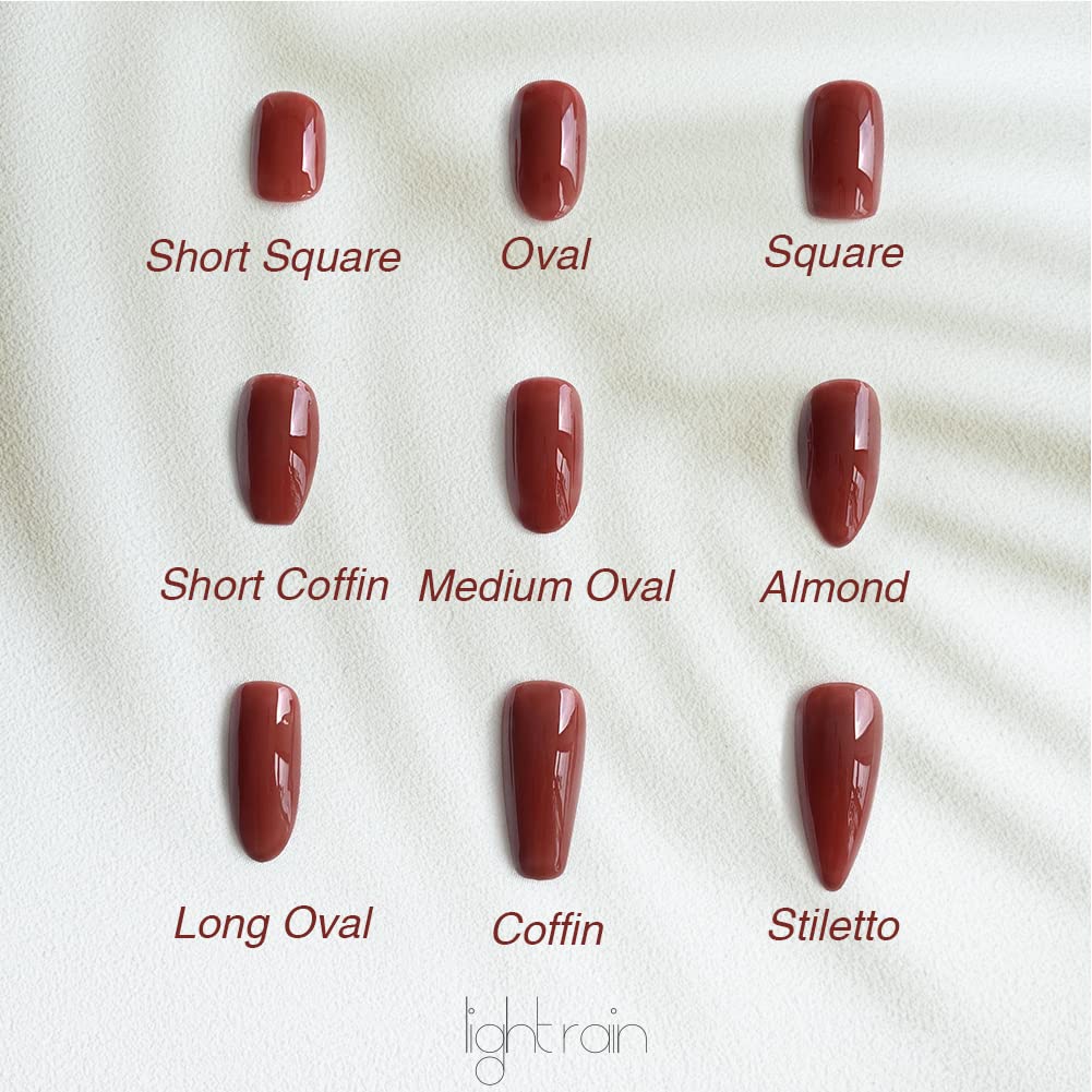 Light Rain Medium Size Press-On Nails – Handmade 3D Gel UV Finish by Pro Manicurist