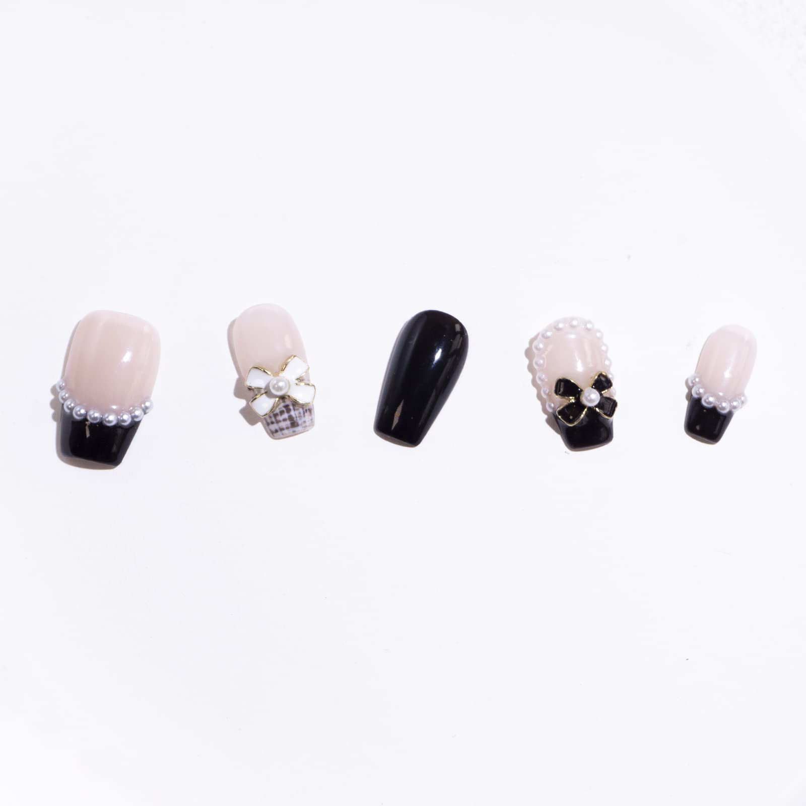 Light Rain: Small Size Hand-made Press-on Nails – 3D Gel UV Finish