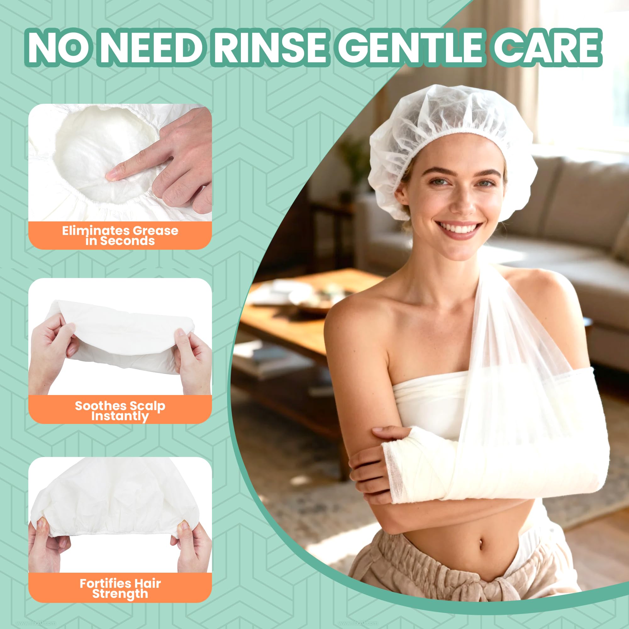 LIJIAOAIXZ No-Rinse Shampoo Cap for Bedridden & Post-Surgery Care