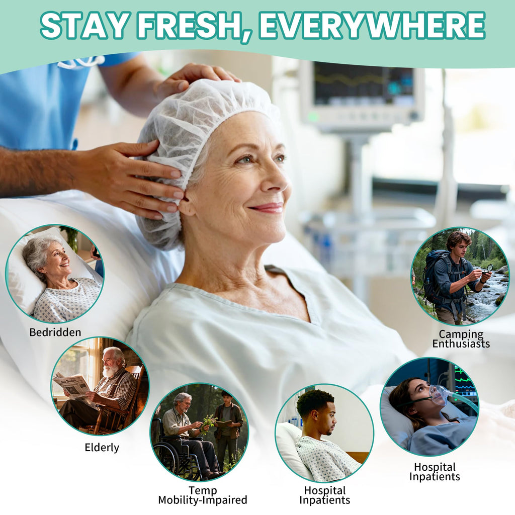 LIJIAOAIXZ No-Rinse Shampoo Cap for Bedridden & Post-Surgery Care